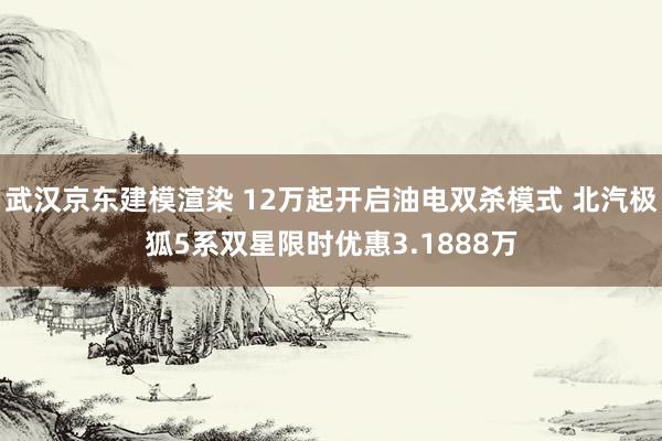 武汉京东建模渲染 12万起开启油电双杀模式 北汽极狐5系双星限时优惠3.1888万